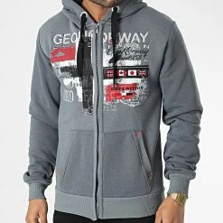 Coupon 😉 Sweat Zippé Capuche Getchup Gris Souris de Geographical Norway 🎉 -Geographical Norway Soldes Boutique geographical norway 347122 GETCHUP DARK GREY 20221110T150917 03
