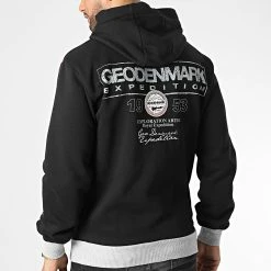 Le moins cher 🌟 Sweat Zippé Capuche Flyer Noir de Geographical Norway 🥰 -Geographical Norway Soldes Boutique geographical norway 347124 FLYER BLACK DENMARK 20221109T155416 04