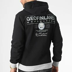 Acheter 🛒 Sweat Zippé Capuche Flyer Noir de Geographical Norway ⭐ -Geographical Norway Soldes Boutique geographical norway 347128 FLYER BLACK FINLAND 20221109T155759 04