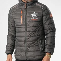 Bon marché 🛒 Doudoune Capuche Bick Gris Anthracite de Geographical Norway 🥰