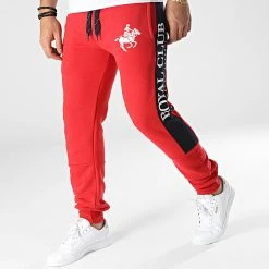 Meilleur prix 🔥 Pantalon Jogging A Bandes Mahorse Rouge de Geographical Norway 👍
