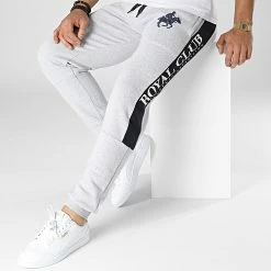 Nouveau 😉 Pantalon Jogging A Bandes Mahorse Gris Chiné de Geographical Norway 🌟 -Geographical Norway Soldes Boutique geographical norway 347222 MAHORSE B GREY 20221124T092351 03