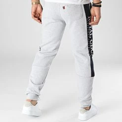 Nouveau 😉 Pantalon Jogging A Bandes Mahorse Gris Chiné de Geographical Norway 🌟 -Geographical Norway Soldes Boutique geographical norway 347222 MAHORSE B GREY 20221124T092352 04