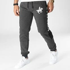 Nouveau 👏 Pantalon Jogging A Bandes Mahorse Gris Anthracite Chiné de Geographical Norway ⭐