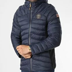 Tout neuf ⌛ Doudoune Capuche Carlis Bleu Marine de Geographical Norway 🛒