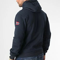 Le moins cher 🧨 Sweat Capuche Golivier Bleu Marine de Geographical Norway 🥰 -Geographical Norway Soldes Boutique geographical norway 347241 GOLIVIER NAVY 20221110T151923 04