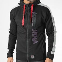 Meilleure vente ⭐ Sweat Zippé Capuche Fernie Noir de Geographical Norway 🥰