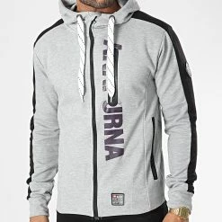 Meilleure affaire 😀 Sweat Zippé Capuche Fernie-B Gris Chiné de Geographical Norway 🔥 -Geographical Norway Soldes Boutique geographical norway 347262 FERNIE B GREY 20221110T151220 03