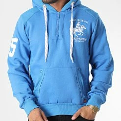 Acheter ⌛ Sweat Capuche Folton Bleu Roi de Geographical Norway 👍