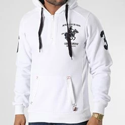Budget ⭐ Sweat Capuche Folton Blanc de Geographical Norway 🤩