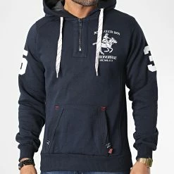 Coupon 🧨 Sweat Capuche Folton Bleu Marine de Geographical Norway 🔔