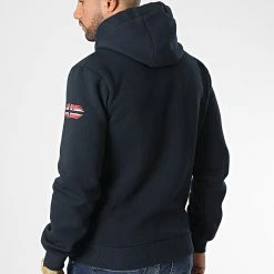 Offres 🎉 Sweat Zippé Capuche Gotham Bleu Marine de Geographical Norway 😀 -Geographical Norway Soldes Boutique geographical norway 347320 GOTHAM NAVY 20221110T152313 04