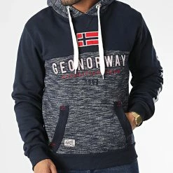 Coupon 🥰 Sweat Capuche Ferato Bleu Marine de Geographical Norway ✨ -Geographical Norway Soldes Boutique geographical norway 347325 FERATO NAVY 20221110T151734 03