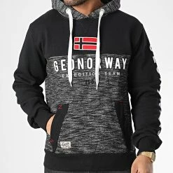 Coupon 🧨 Sweat Capuche Ferato Noir de Geographical Norway ❤️
