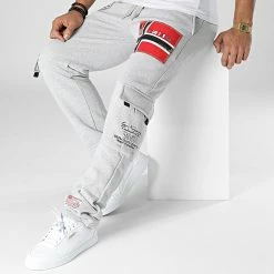 Meilleur prix ✔️ Pantalon Cargo Mycargo Gris Chiné de Geographical Norway 😀 -Geographical Norway Soldes Boutique geographical norway 347350 MYCARGO B GREY 20221124T092622 03