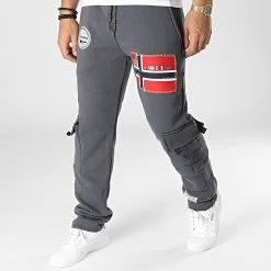 Promo 👍 Pantalon Jogging My Cargo Gris de Geographical Norway 💯