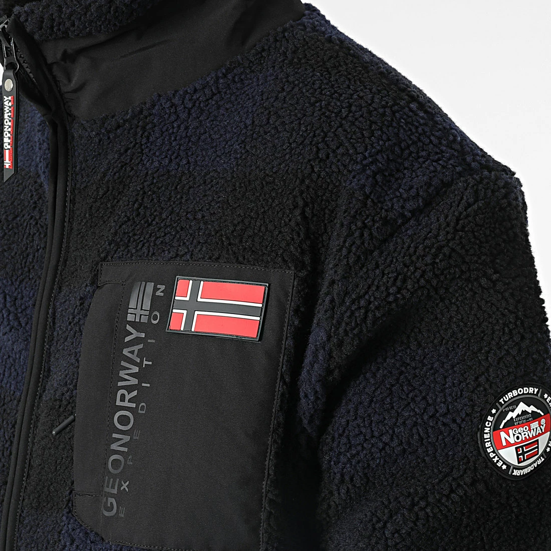 Meilleur prix 🎉 Veste Polaire Zippée A Carreaux Tripoli Noir Bleu Marine de Geographical Norway 🤩 2 Meilleur prix 🎉 Veste Polaire Zippée A Carreaux Tripoli Noir Bleu Marine de Geographical Norway 🤩 – Image 2